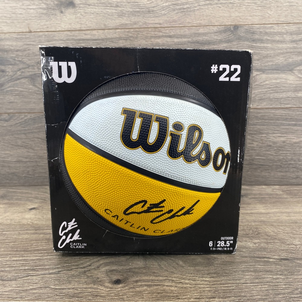Wilson Caitlin Clark Basketball Women Size 6 Yellow White Black Outdoor #22